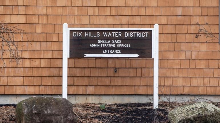 The Dix Hills Water District office on Caledonia Road.