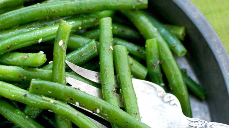 Green beans with za'atar.