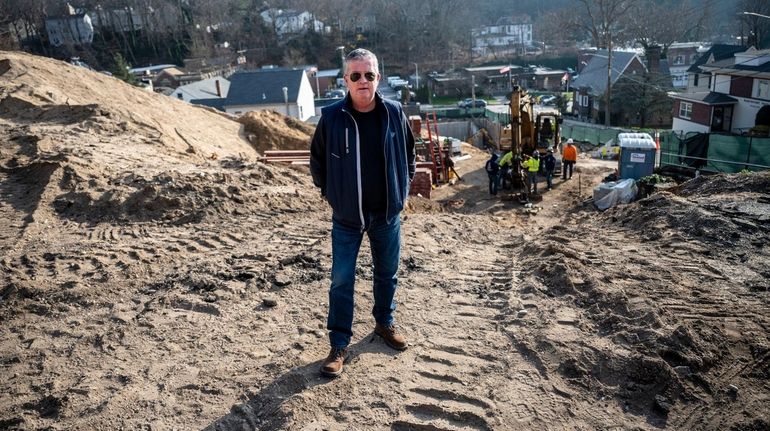 Developer Kevin O'Neill at the construction site for the Northport Hotel,...