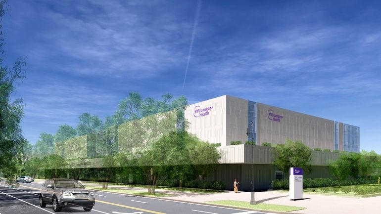 A rendering shows NYU Langone Health's planned facility in a former Sears...