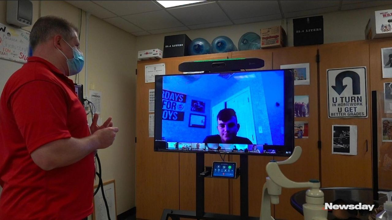 Teachers say it's difficult to teach virtually and in person at same