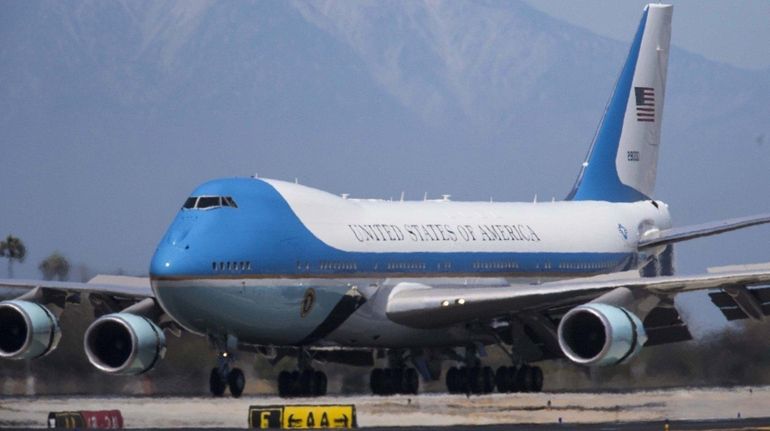 Air Force One in Los Angeles, Calif. on Wednesday, July...