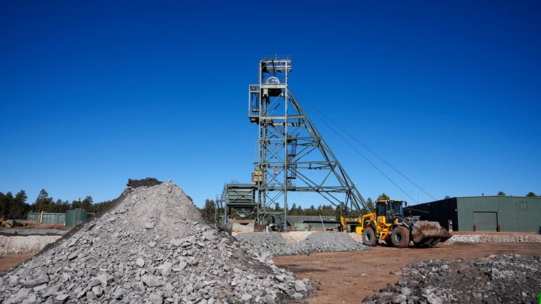 A uranium ore pile is the first to be mined...