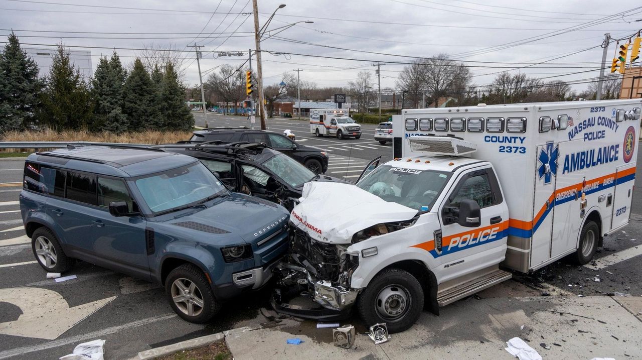 Nassau County ambulance crash injures two, one critically, police say