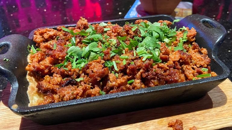 Queso fundido with crumbled chorizo at La Cantinita in Levittown.