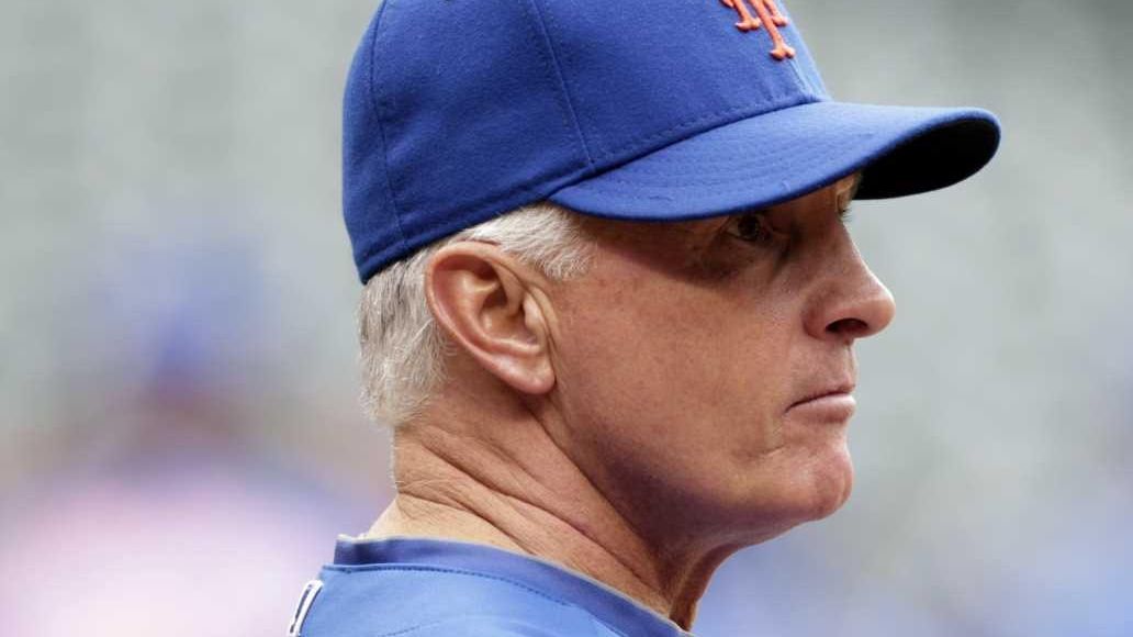 New York Mets' Manager Terry Collins watches batting practice