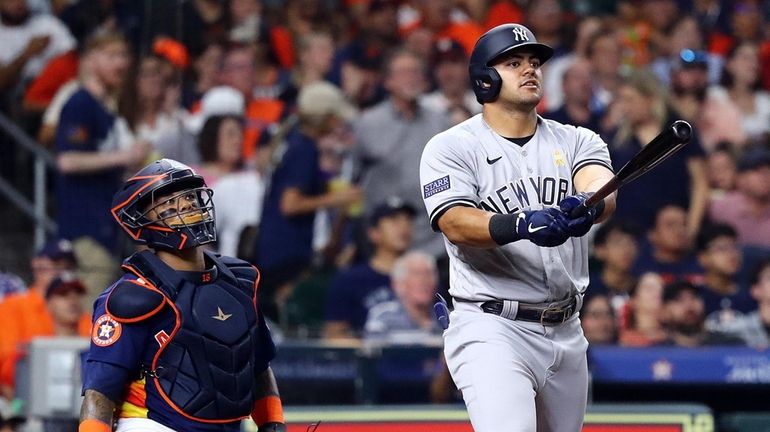 Jasson Dominguez's tiebreaking homer helps Yankees complete sweep of Astros  - Newsday