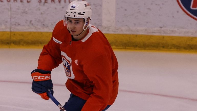 Alexander Romanov on the first day of Islanders training camp...