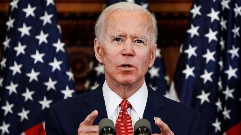 Democratic presidential candidate former Vice President Joe Biden speaks in Philadelphia...