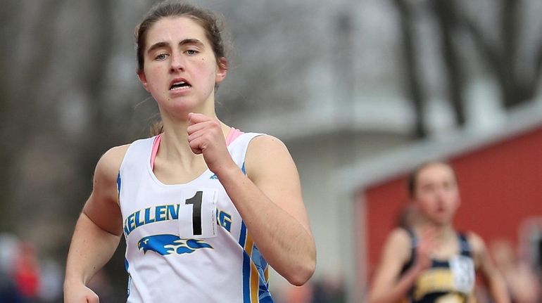 Kellenberg's Maureen Lewin wins the 1500 meter run, Saturday, April...