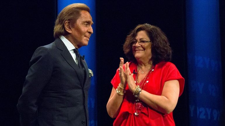 Valentino with Fern Mallis at the 92nd St Y.