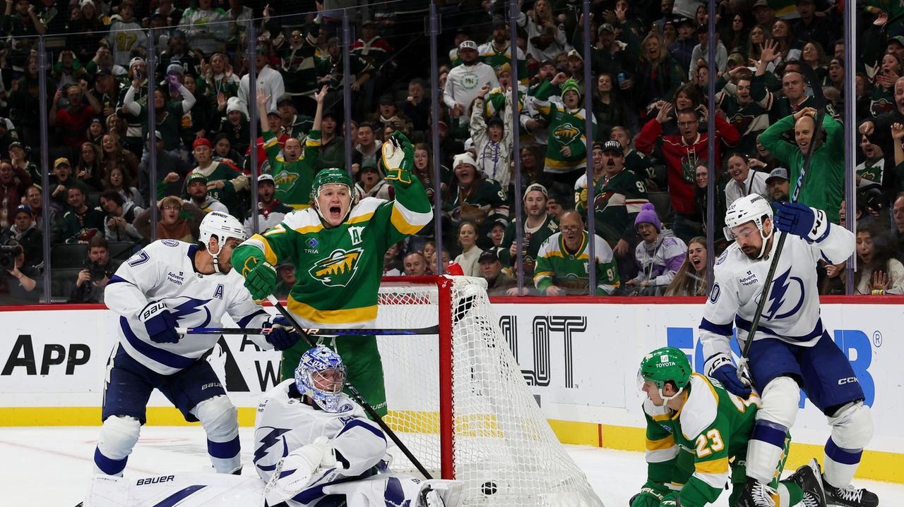 Kaprizov scores twice as Wild beat Lightning 53 Newsday