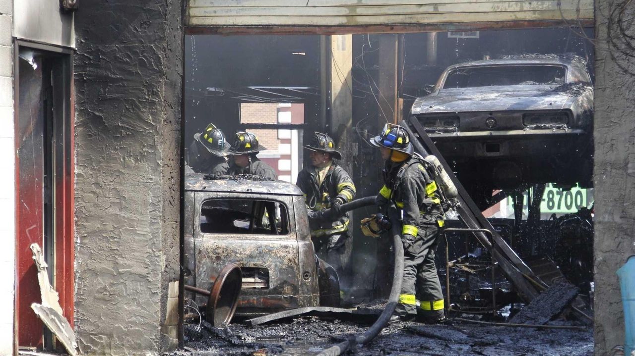 Island Park auto shop damaged in fire - Newsday