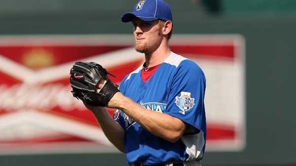 National League All-Star Stephen Strasburg #37 of the Washington Nationals....