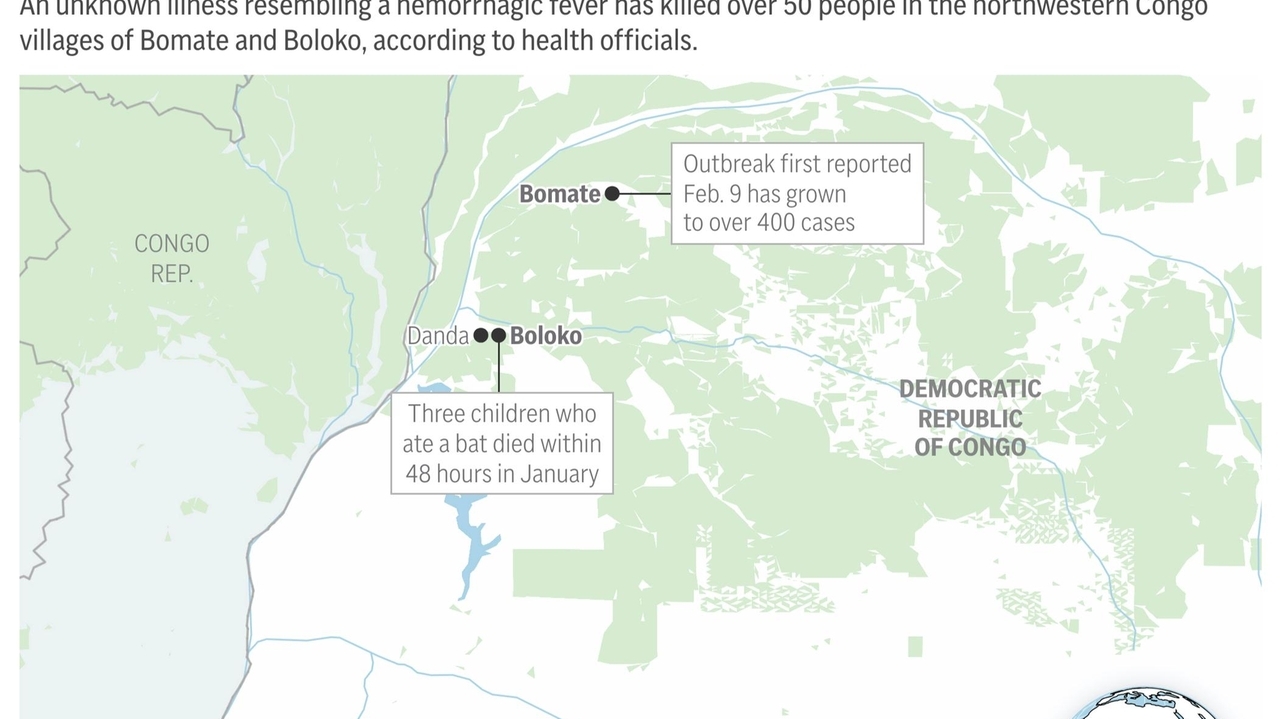 A mystery illness in Congo has killed more than 50 people hours after ...