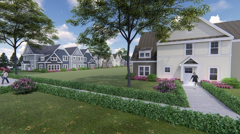 A rendering of the Bellport Residences, a proposed 70-unit apartment...