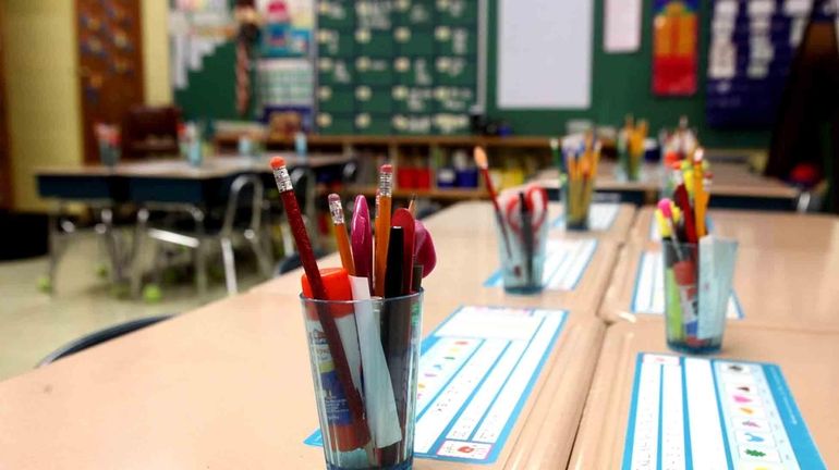 A first grade classroom at Smithtown's Branch Brook Elementary School...