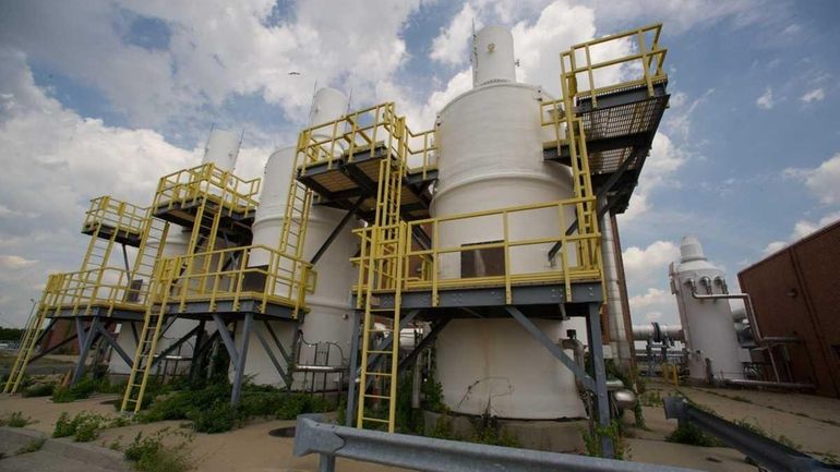 A view of the Cedar Creek Water Pollution Control Plant...