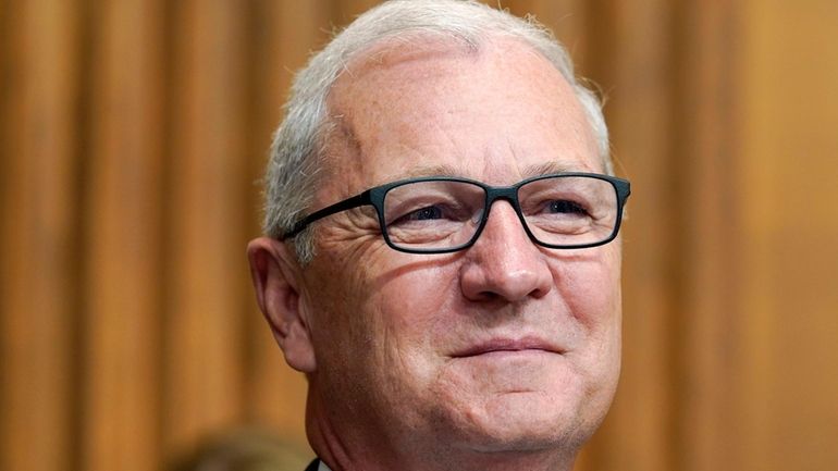 Sen. Kevin Cramer, R-N.D., listens during the Senate Environment and...