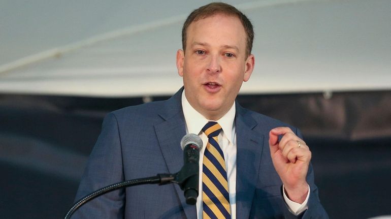 Rep. Lee Zeldin at Brookhaven National Laboratory on Sept. 18, 2020.