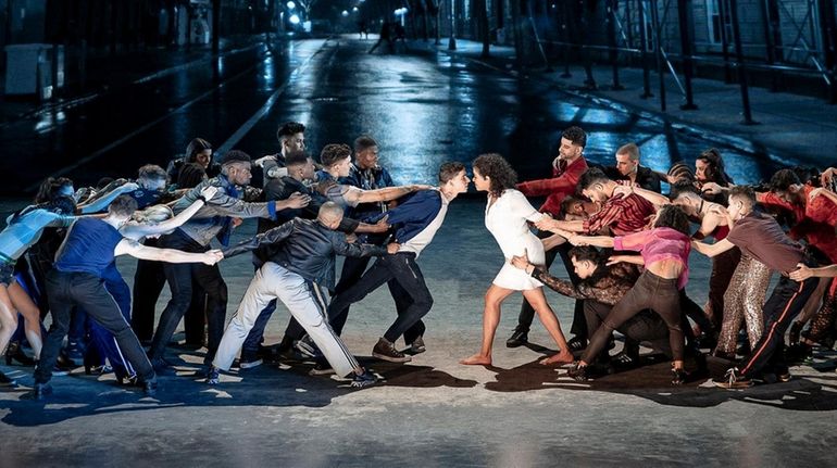 Isaac Powell and Shereen Pimentel, center, as lovers Tony and...