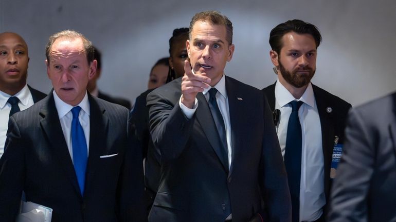 Hunter Biden, son of President Joe Biden, with attorney Abbe...