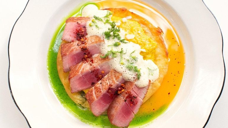 Seared ahi "Nga" from the Burmese Rangoon, one of the...