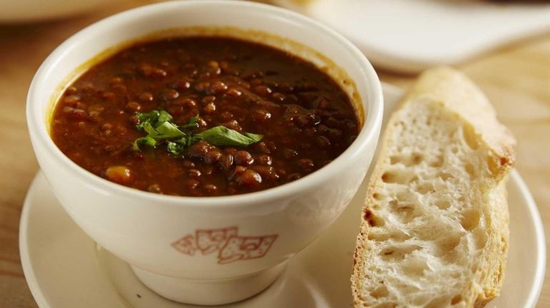 Lentil soup is served at Le Pain Quotidien at Roosevelt...