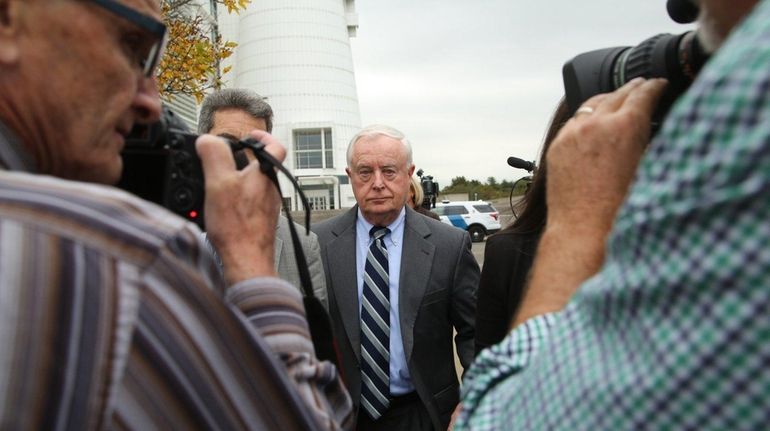 Suffolk District Attorney Thomas Spota leaves Federal Court in Central...