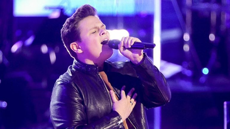 Shoreham teen Carter Rubin is seen performing on "The Voice"...