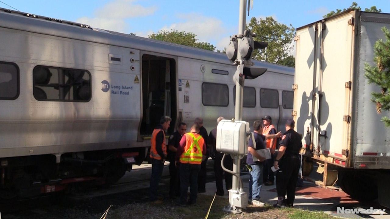 Ronkonkoma branch restored after train hits vehicle Newsday