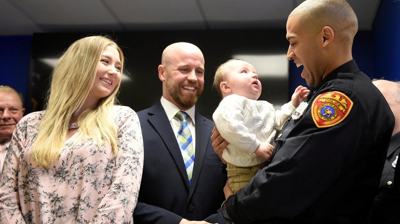 First responders reunite with baby they saved when he was born - Newsday
