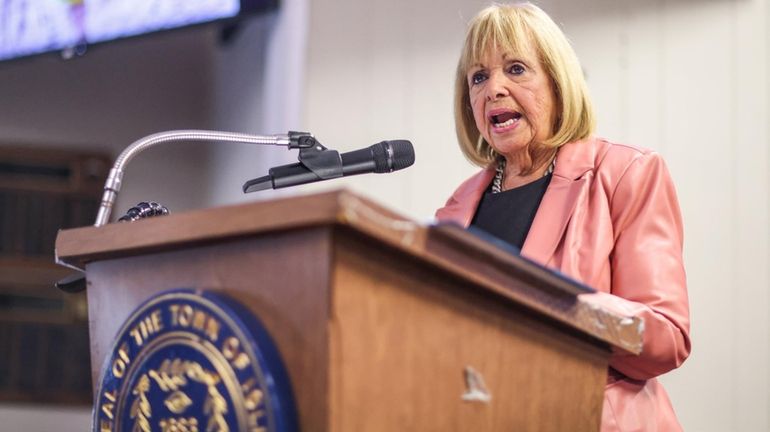 Town of Islip Supervisor Angie Carpenter during the State of...