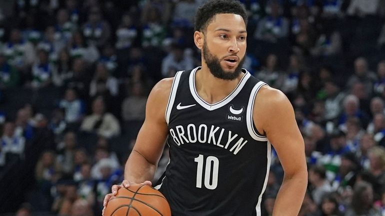 Brooklyn Nets guard Ben Simmons against the Minnesota Timberwolves on...