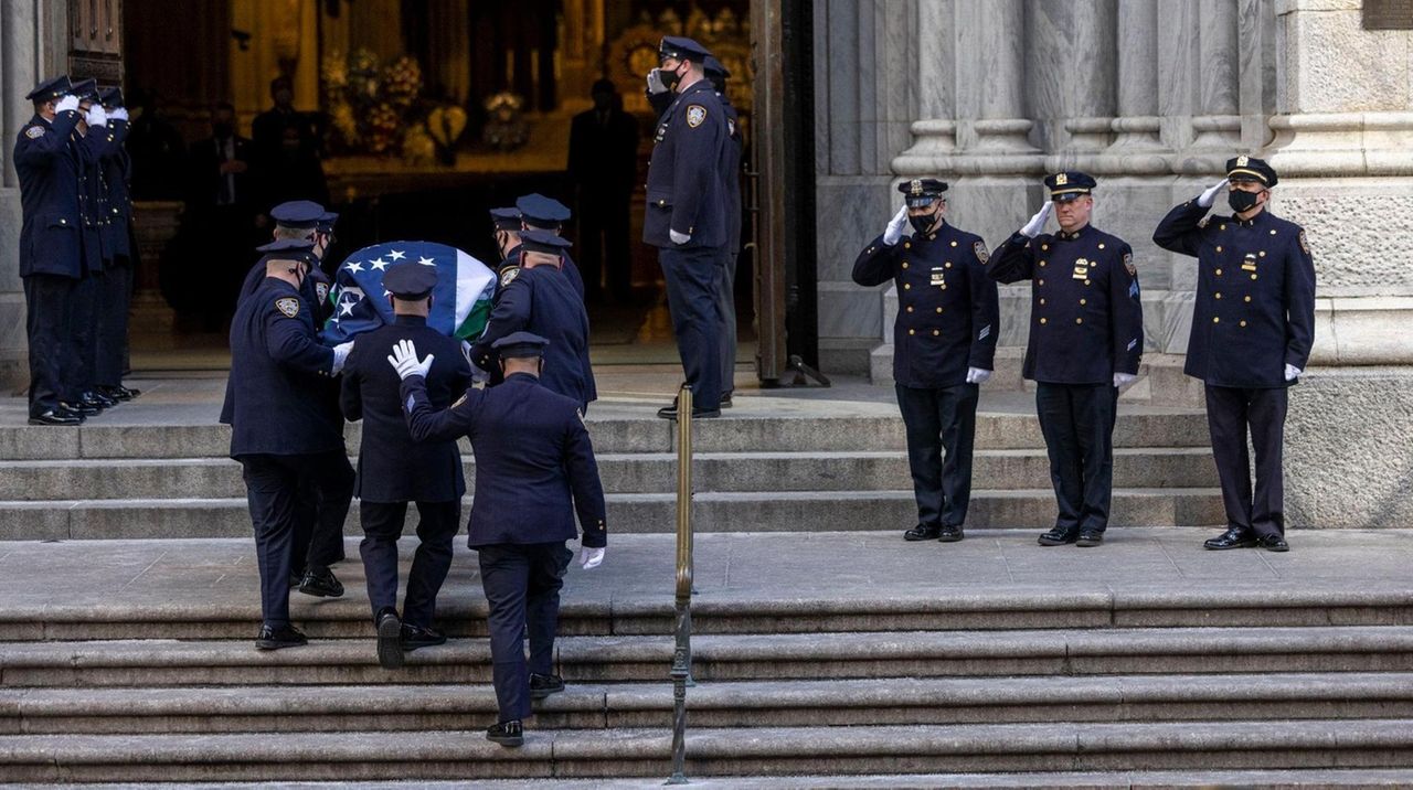 Mourners Attend Slain NYPD Officer Jason Rivera's Wake - Newsday