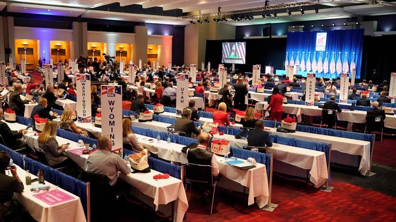 Delegates are seated for the first day of the Republican...