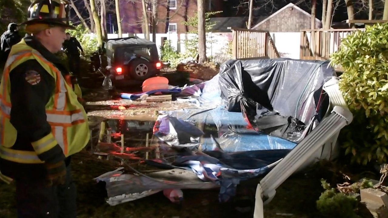 Driver smashes through fence, destroys pool at North Lindenhurst home