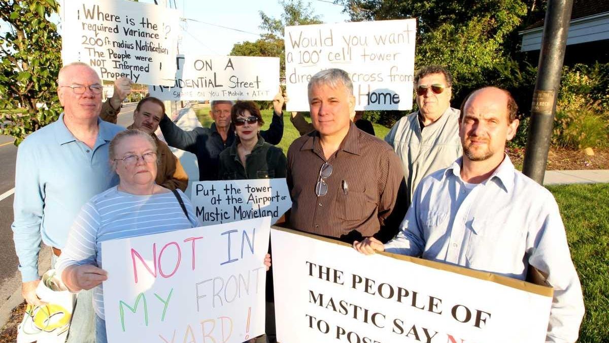 Mastic cell tower project sparks outcry Newsday