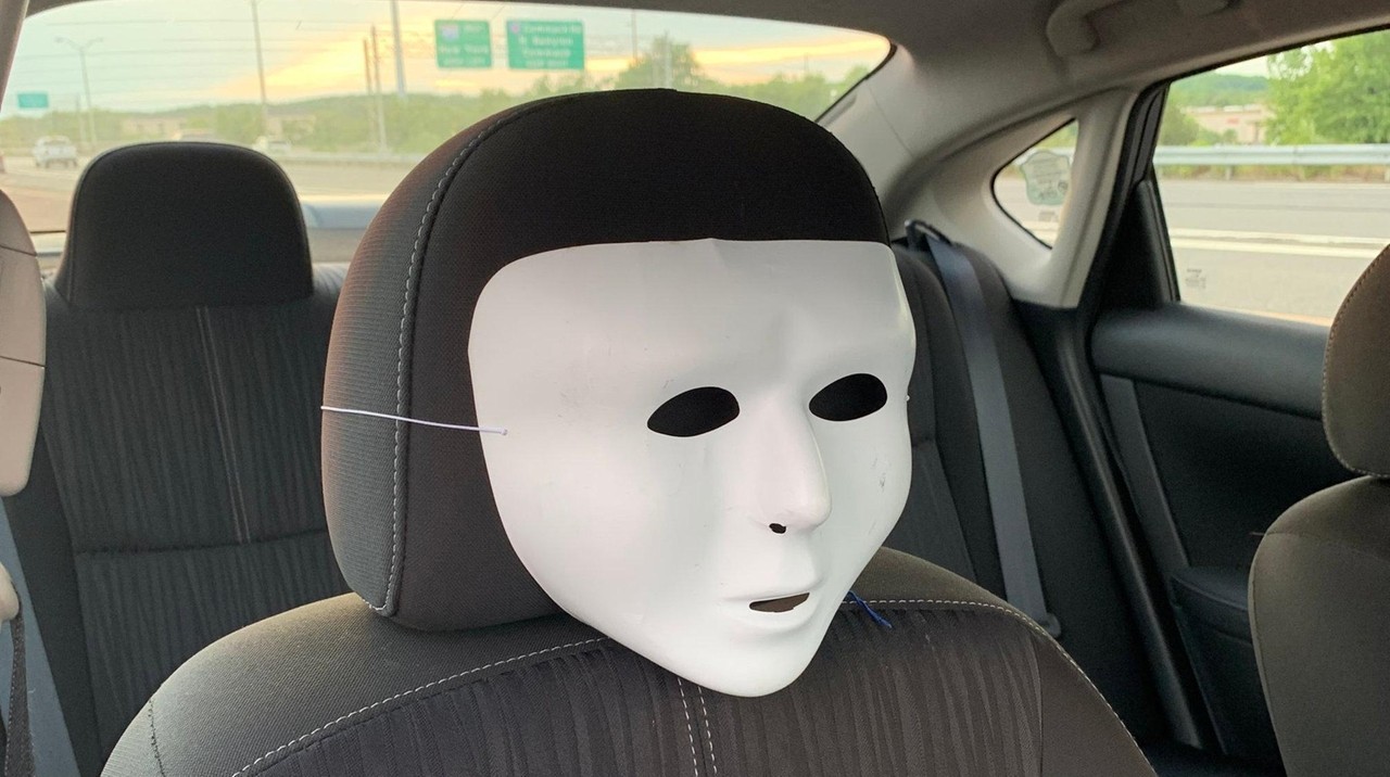 The HOV passenger role was played by a mask, Suffolk police say - Newsday