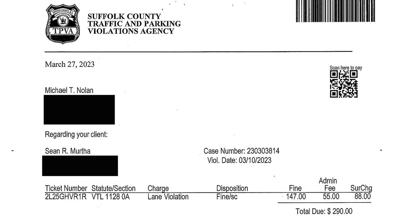 Suffolk's $55 Fee Added To Traffic Tickets Is Illegal, Lawsuit Says ...