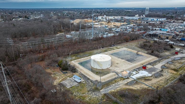 An aerial view earlier this month of an area in...