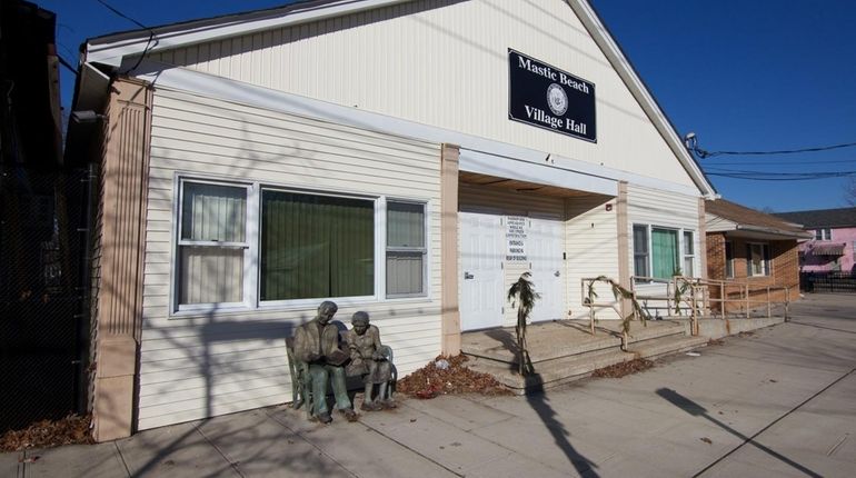 At a village hall meeting, Mastic Beach Mayor Maura Spery...