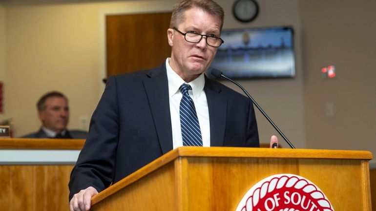 Southold Town Supervisor Scott Russell, pictured in 2019, will become the...