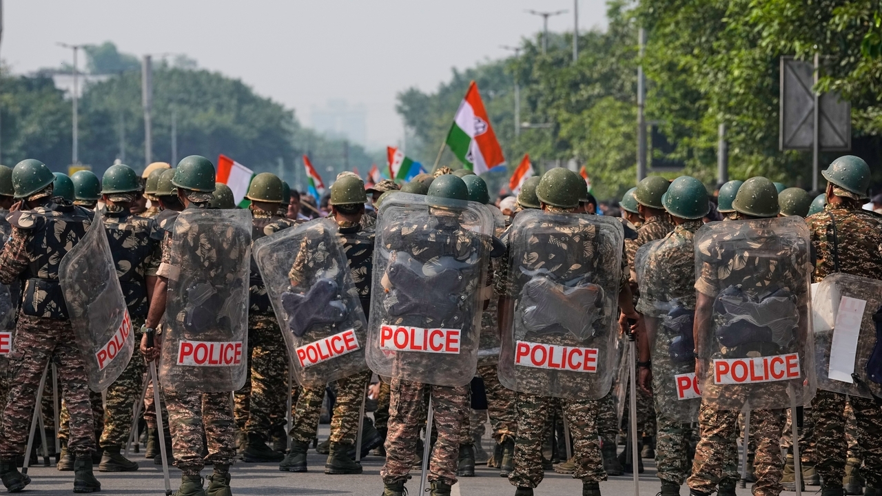India's opposition parties march to top court as protests over voter ...