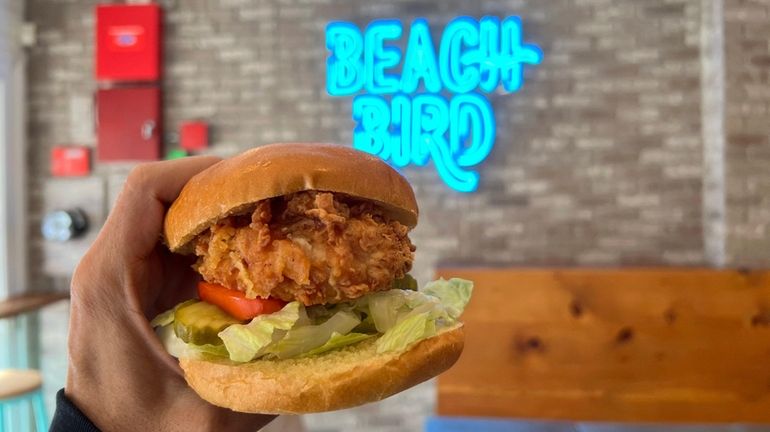 A chicken sandwich at the new Beach Bird in Oyster...