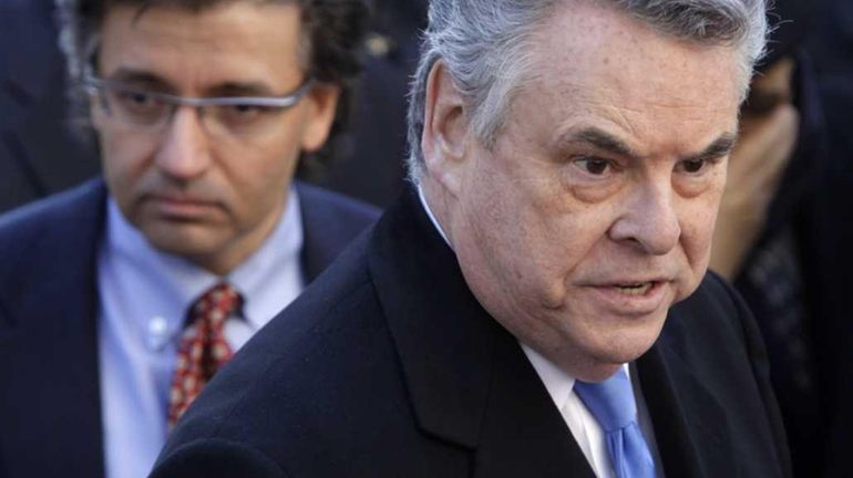 U.S. Rep. Peter King, R-N.Y., right, chairman of the House...