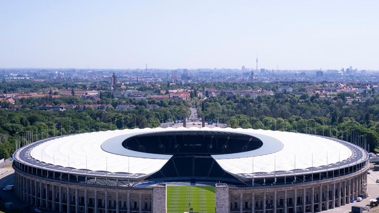 The Olympic Stadium photographed in Berlin, Germany, Tuesday, May 14,...