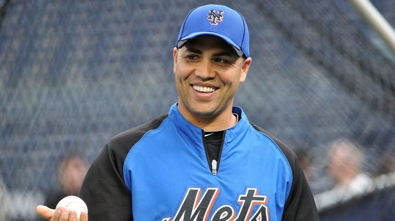 Mets rightfielder Carlos Beltran during batting practice prior to a game...