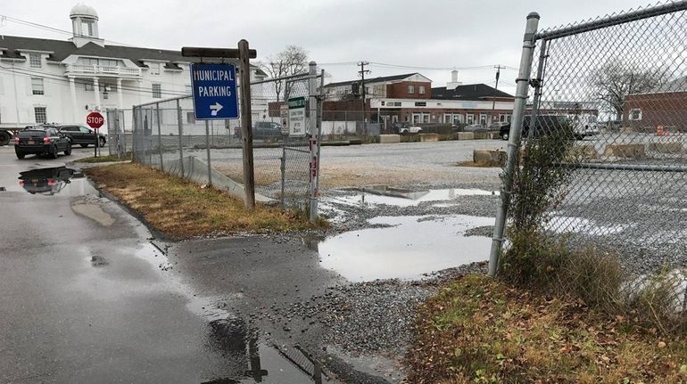 This municipal parking lot in downtown Sag Harbor, seen Wednesday,...