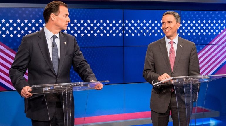 Former Nassau County Executive Thomas Suozzi and State Sen. Jack...